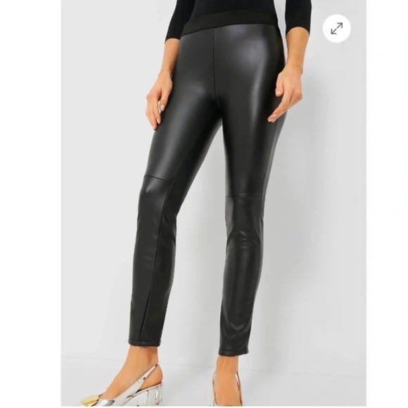 Emerson Fry Pants - Emerson Fry Black Vegan Leather High Rise Leggings Pants NWT Size S
